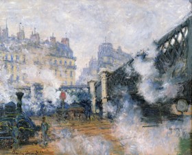 Monet, Le Pont de l'Europe, gare Saint-Lazare, 1877, copyright musée Marmottan Monet et Bridgeman Art Library